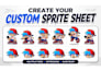 create custom fnf sprite sheets animations game art mods assets character design